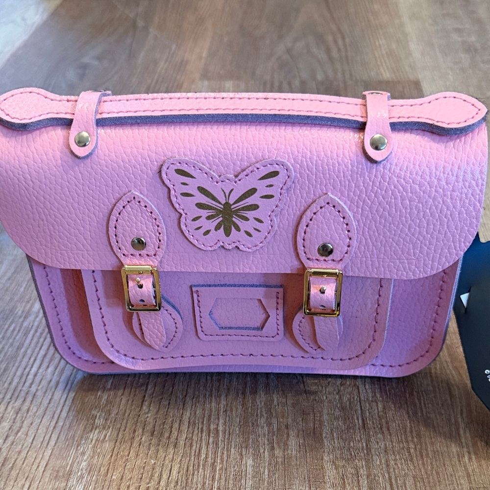 The Cambridge Satchel Company Pink Mini Bag with Butterfly USED IN WICKED NWT